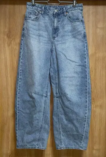 GU 지유 배럴 레그 진스 기장 표준 63 블루 L