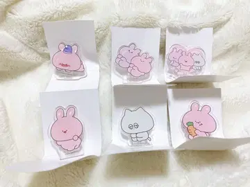 [ 하자품 ] 새상품 아사미미짱 스탠드 아크릴 클립 6종 컴플리트