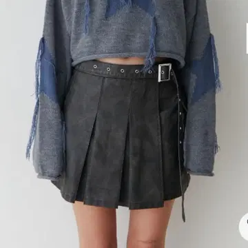 jouetie 사이드 포켓 플리츠 미니 스커트