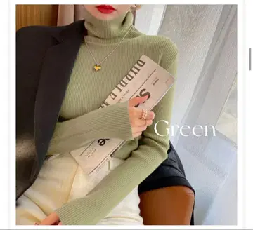 리브 니트 터틀넥