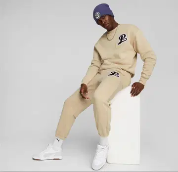 PUMA 맨투맨 셋업 XL 사이즈 베이지 남성용