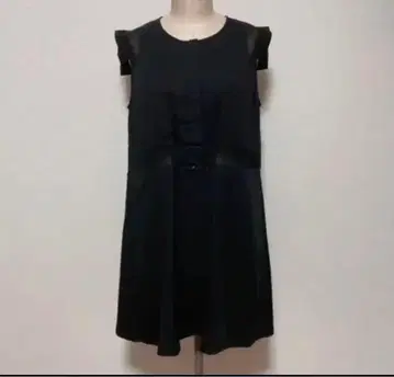 블랙 슬리브리스 원피스 F