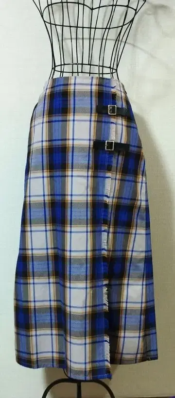 URBAN RESEARCH 랩 체크 플리츠 스커트 []