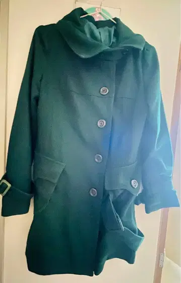 코트 롱 코트 트렌치코트 모스그린 M 사이즈 여성용