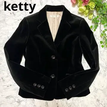 새상품급 케티 테일러드 자켓 벨벳 적당한 두께 블랙 M
