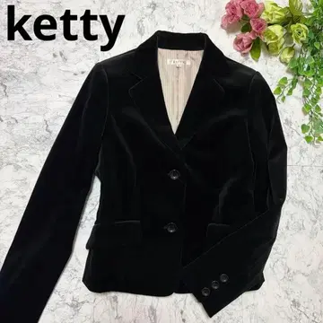 새상품급 케티 테일러드 자켓 블랙 벨벳 적당한 두께 블랙 M
