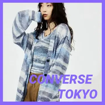 컨버스 도쿄 그라데이션 니트 가디건 블루