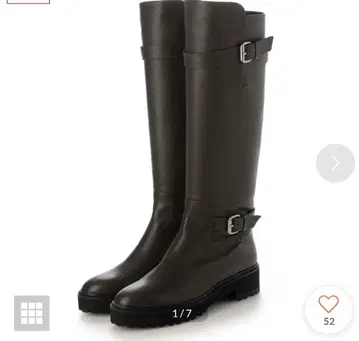 DIANA 자키 부츠 버클 달린 가죽 롱 부츠 부츠 키퍼 포함