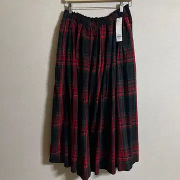 이번 시즌 최신작 스튜디오 클립 린넨 레이온 체크 개더 스커트