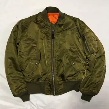 90s ALPHA MA-1 자켓 USA 올리브 카키
