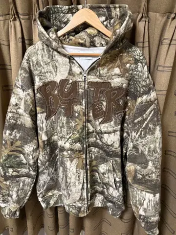 Butter 카모 패턴 지퍼 후디 L