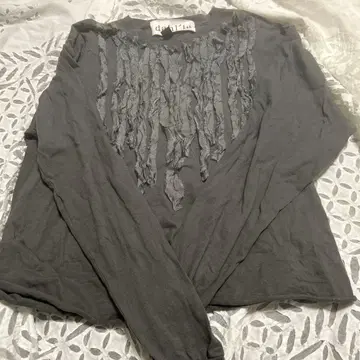 dahl'ia 그레이 프릴 긴팔 T셔츠