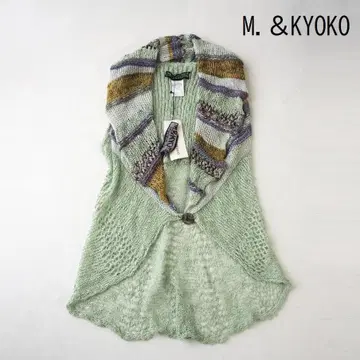 미사용 택 포함 엠앤쿄코 2way 니트 베스트 베스트 사토 섬유