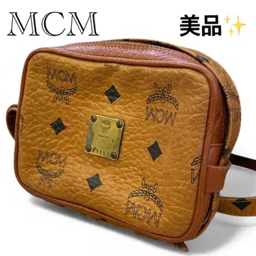 [ 새상품급 ] MCM 가죽 숄더백 비세토스 패턴 브라운