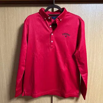 캘러웨이 빨간색 긴팔 피케 셔츠 LL 사이즈