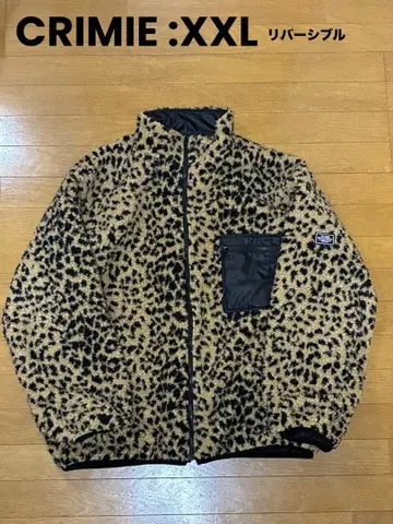 CRIMIE 리버서블 퍼 자켓 레오파드