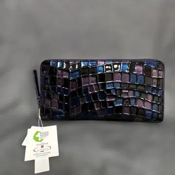 새상품 이탈리아 가죽 모자이크 장지갑