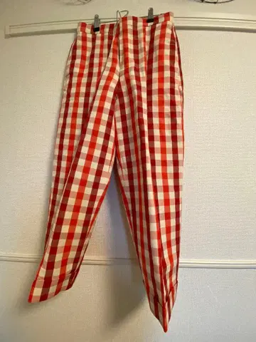 Drawer 코튼 헴프 체크 팬츠 34