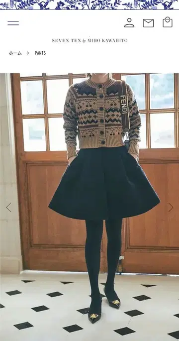 seventen 세븐텐 하이웨스트 플레어 큐롯