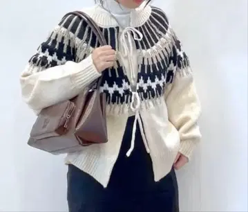 로리즈팜 노르딕 2way 가디건 블랙