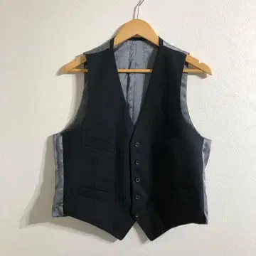 울 소재 다크 그레이 슬리브리스 베스트 새상품급