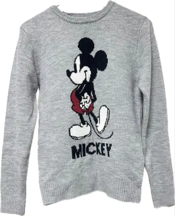 Disney 미키마우스 니트 스웨터 M 그레이
