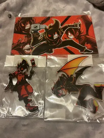 블랙 채널 아크릴 스탠드 캐릭터 클리어 케이스 3종 세트