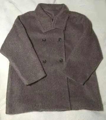 tiptop 스탠드 카라 샤기 코트