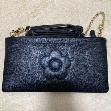 [컨디션 최상] 마리콴트 지갑 숄더 포함 소가죽