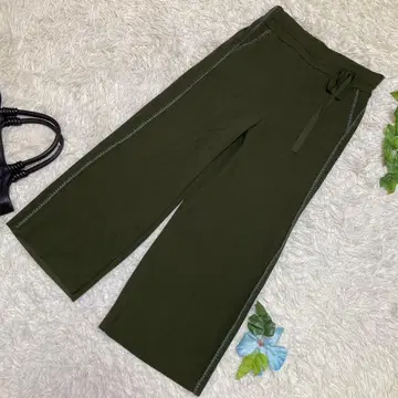 미사용 새상품 coca 캐주얼 팬츠 그린 폴리에스테르 세탁 가능 2 M