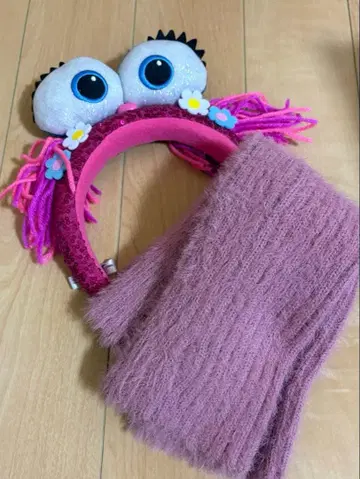 세서미 스트릿 아비 머리띠 USJ 핑크 암워머