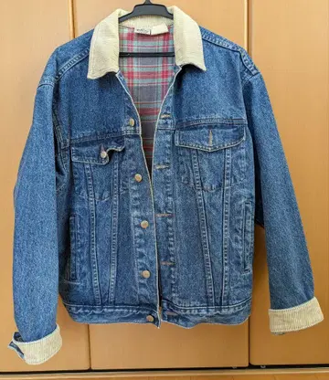 빈티지! 미키마우스와 친구들 자수 데님 자켓