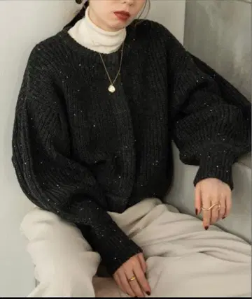 hirari 스팽글 니트 가디건