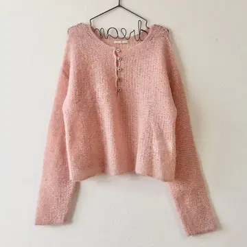 PLAGE 24AW 헨리 알파카 믹스 풀오버 니트