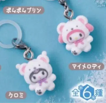 메지루시 액세서리 산리오 캐릭터즈 후와후와 스노우 마이멜로디 쿠로미