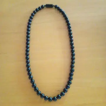 블랙 비즈 목걸이