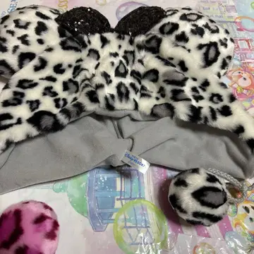 디즈니 리조트 미키풍 레오파드 무늬 모자