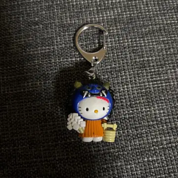 헬로키티 오니 모자 키링