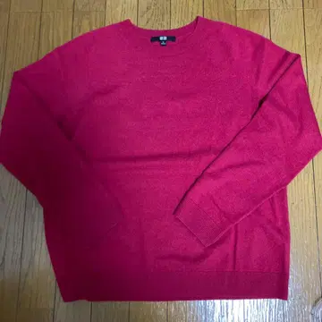 UNIQLO 캐시미어 스웨터 짙은 핑크
