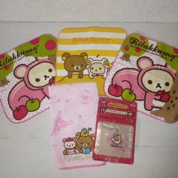 리락쿠마 코리락쿠마 헤이세이 레트로 당시물 타월 손수건 느긋한 고양이