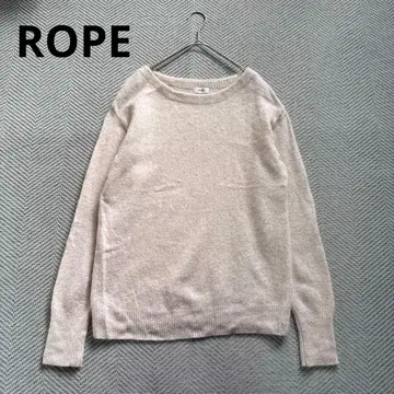 새상품급 ROPE 니트 너구리털 양모 따뜻한 스웨터 복슬복슬 38 루즈핏