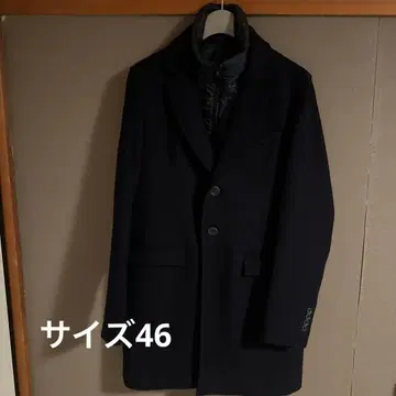 헬노 HERNO 네이비 체스터 코트 이너 다운 포함 사이즈 46