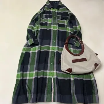 새상품급 아즈노우아즈오오라카 15 빅 사이즈 체크 셔츠 원피스