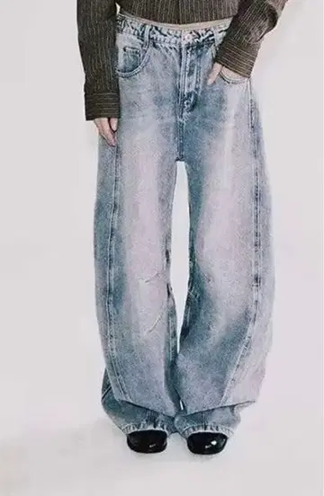 badblood 데님 스트레이트 팬츠