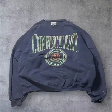 90s 맨투맨 USA제 프린트 선페이드 분위기계