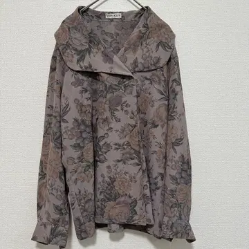 VERA HOUSE 플라워 프린트 긴팔 셔츠 모브 컬러