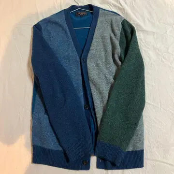 BEAMS 가디건 M 청록색 계열