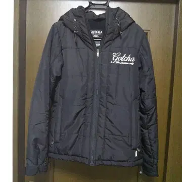 Gotcha 후드 부착 다운 자켓 S 블랙