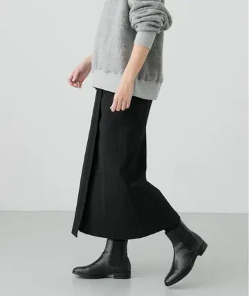 미사용 새상품 kagure 스트레이트 컷 랩스커트 (kagure) 블랙