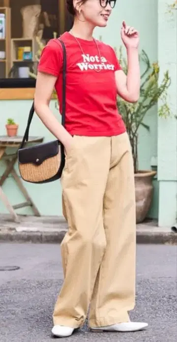 미사용 택 없음 치노 팬츠 스트레이트 M